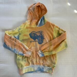 Kids Tie Dye Pullover Hooded Sweatshirt Elephant Graphic San Diego Zoo Size L